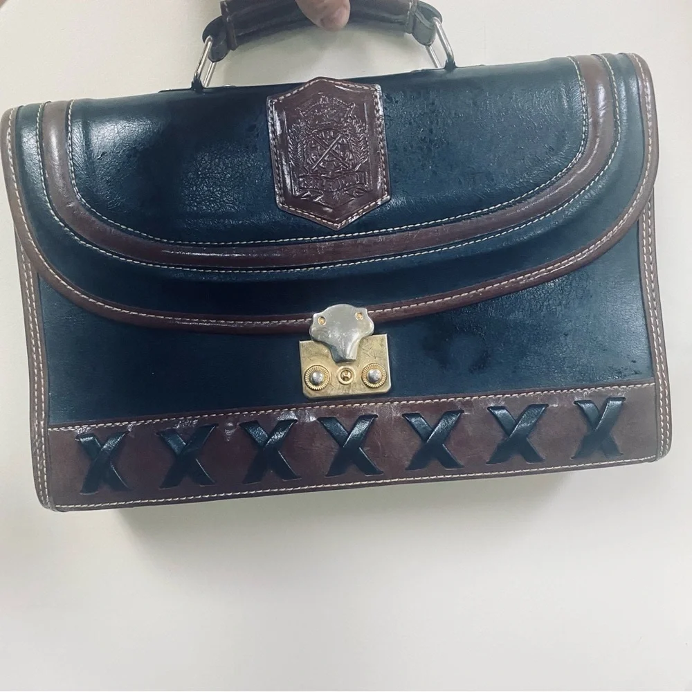 Splendid Black and Brown saddle handbag Clutch